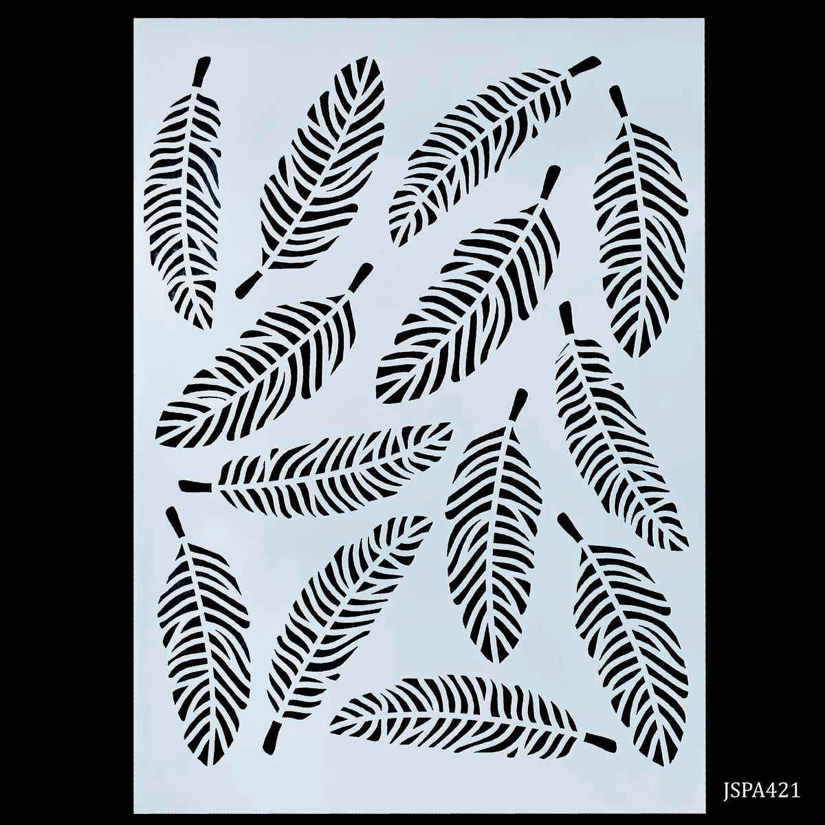 Crafts Big Leafs Drawing A4 Stencil Plastic 1 Piece JSPA421