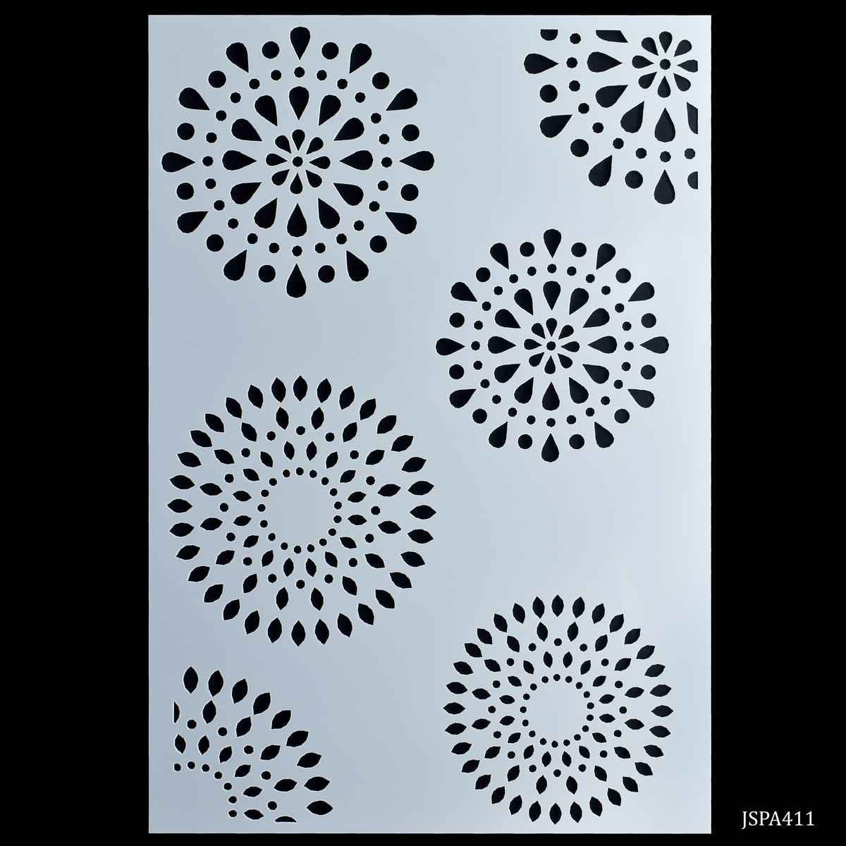 Crafts Mandala Round Design Drawing A4 Stencil Plastic 1 Piece JSPA411