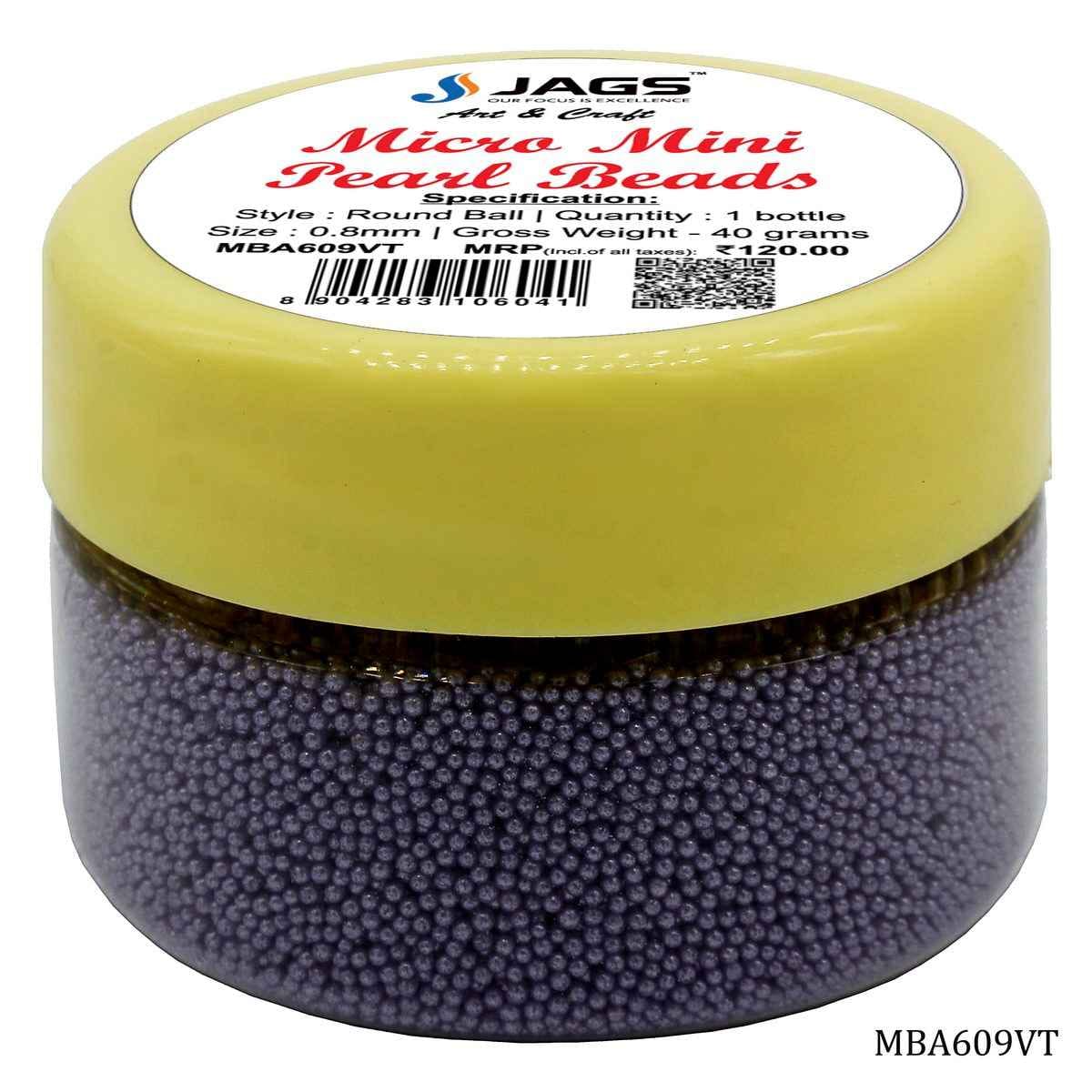 Micro Mini Pearl Beads Pack of 45 gms Net Violet MBA609VT