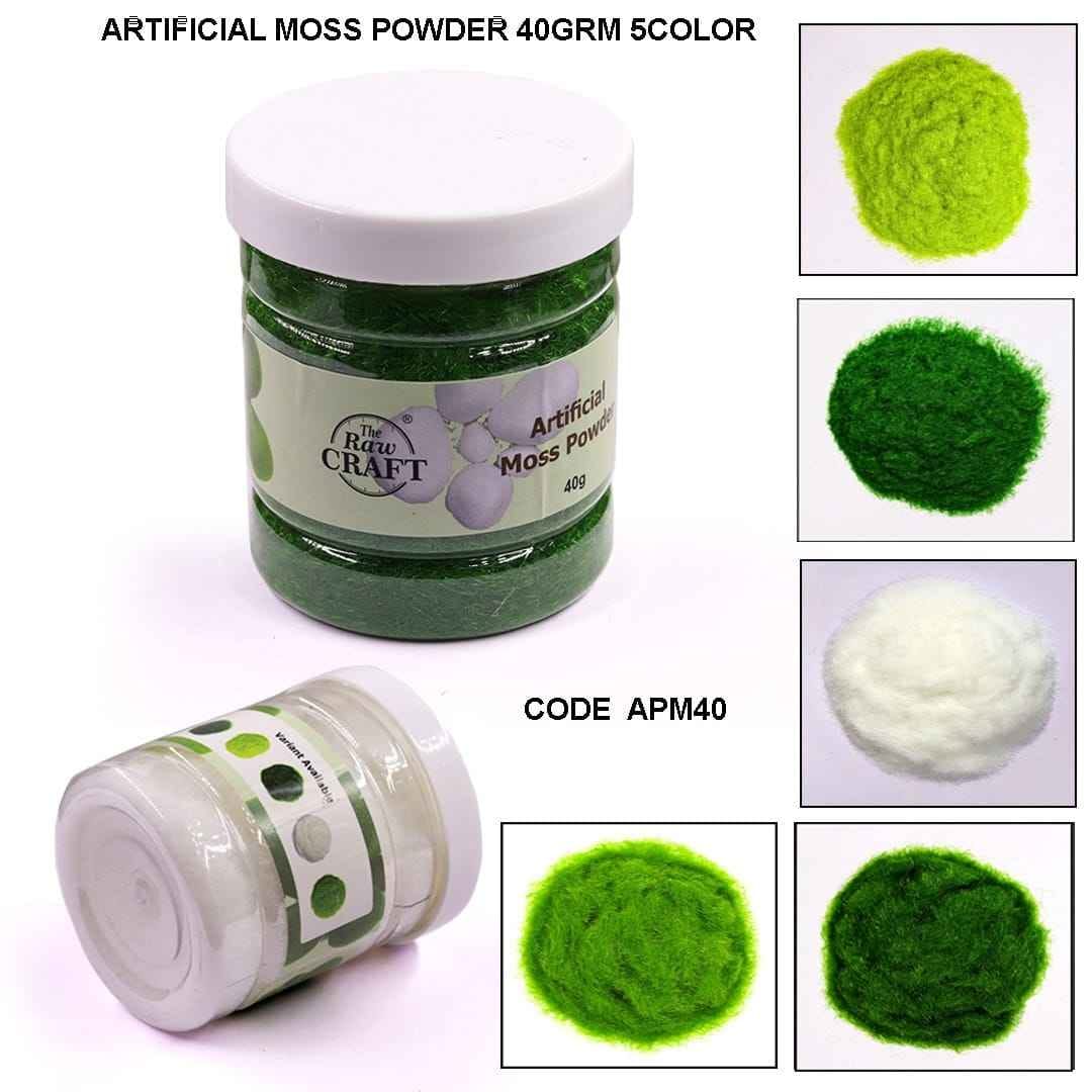 Artificial Moss Powder Pack of 40 gms, Light Green APM40