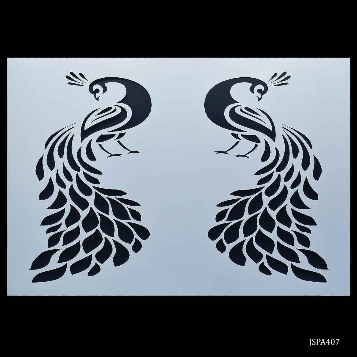 Crafts Peacock Drawing A4 Stencil Plastic 1 Piece JSPA407
