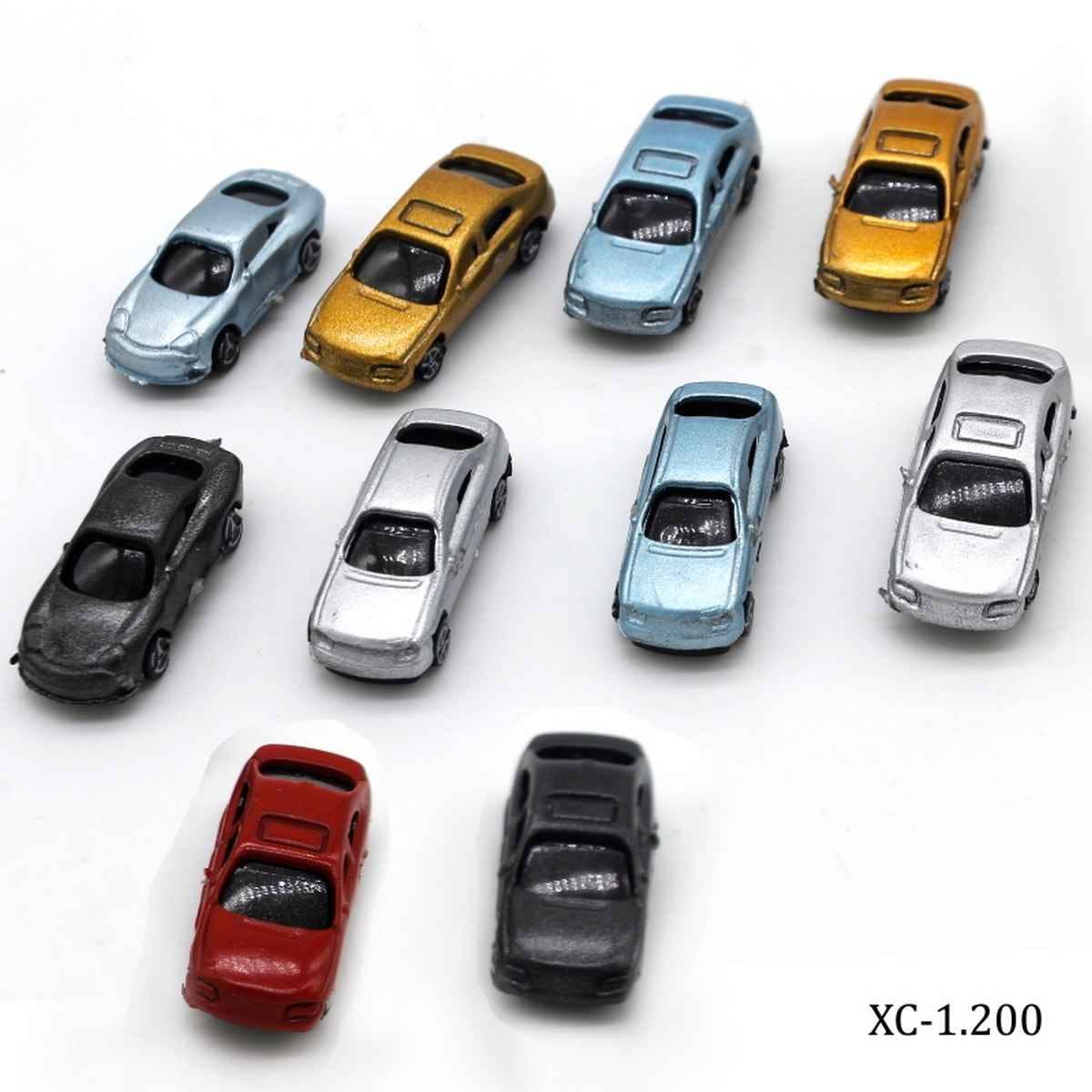 Miniature Model Artificial Car Set of 10 Pcs, Size: 2.5x0.5x0.5 Cm XC-1.200