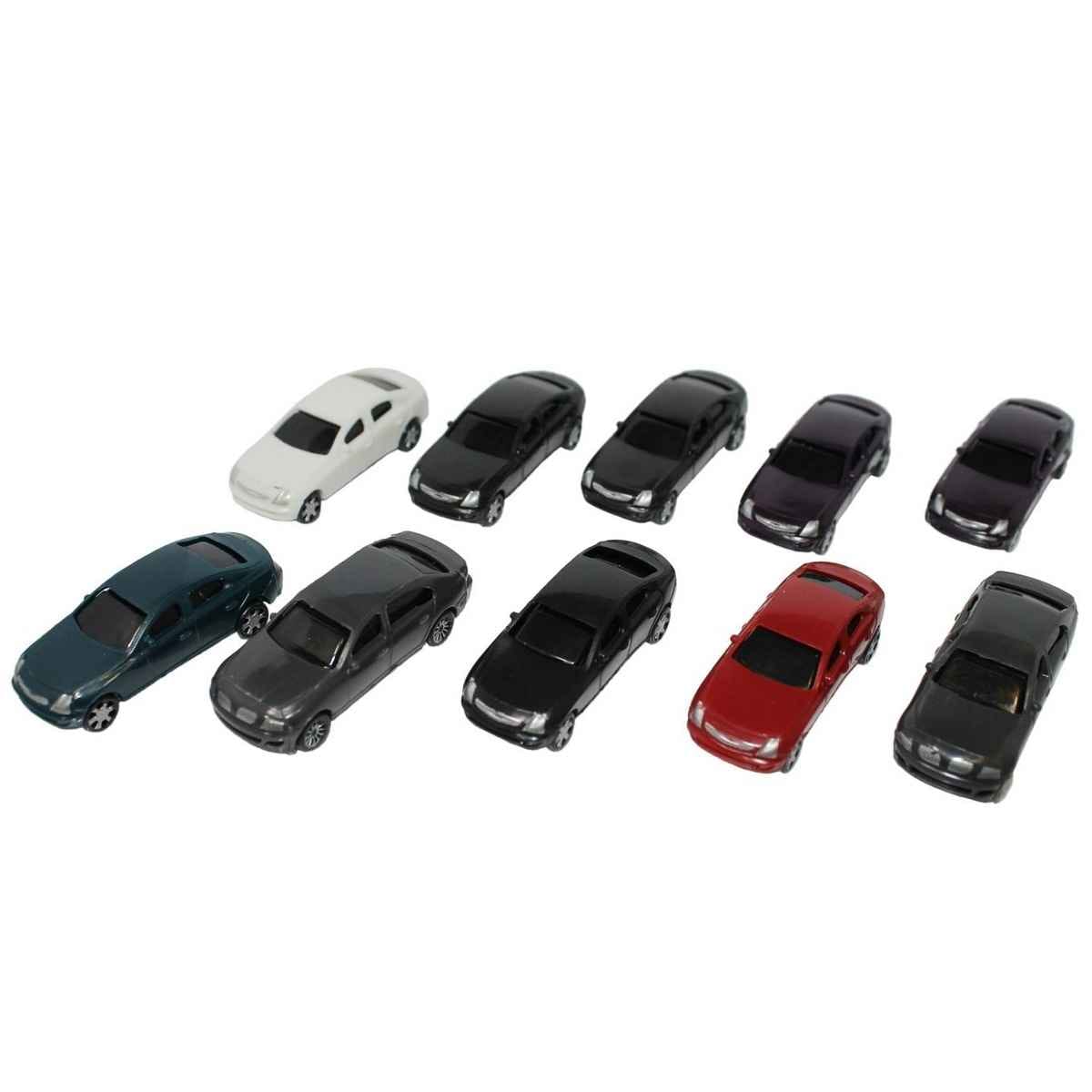 Miniature Model Artificial Car Set of 10 Pcs, Size: 6x1.5x1.5 Cm XC-1.75