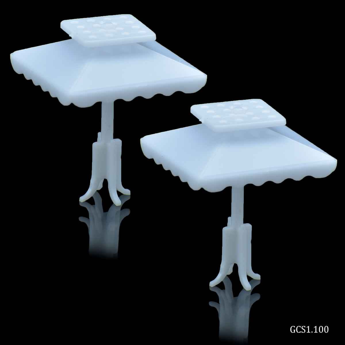Miniature Model Umbrella Square 25x25 Set Of 2 Pics GCS1.100
