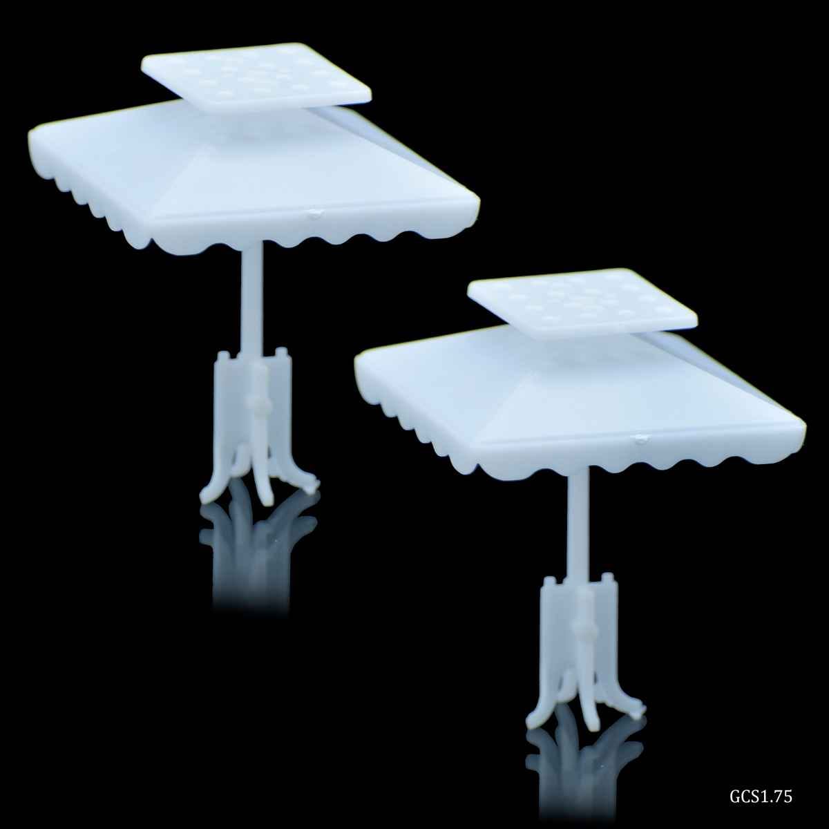 Miniature Model Umbrella Square 35x35 Set Of 2 Pics GCS1.75