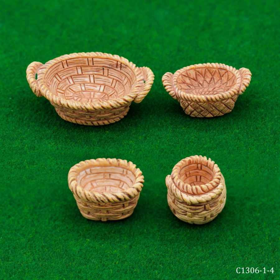 Miniature Model Basket Set of 4 Pcs Mix C1306-1 To 4 C1306-1-4