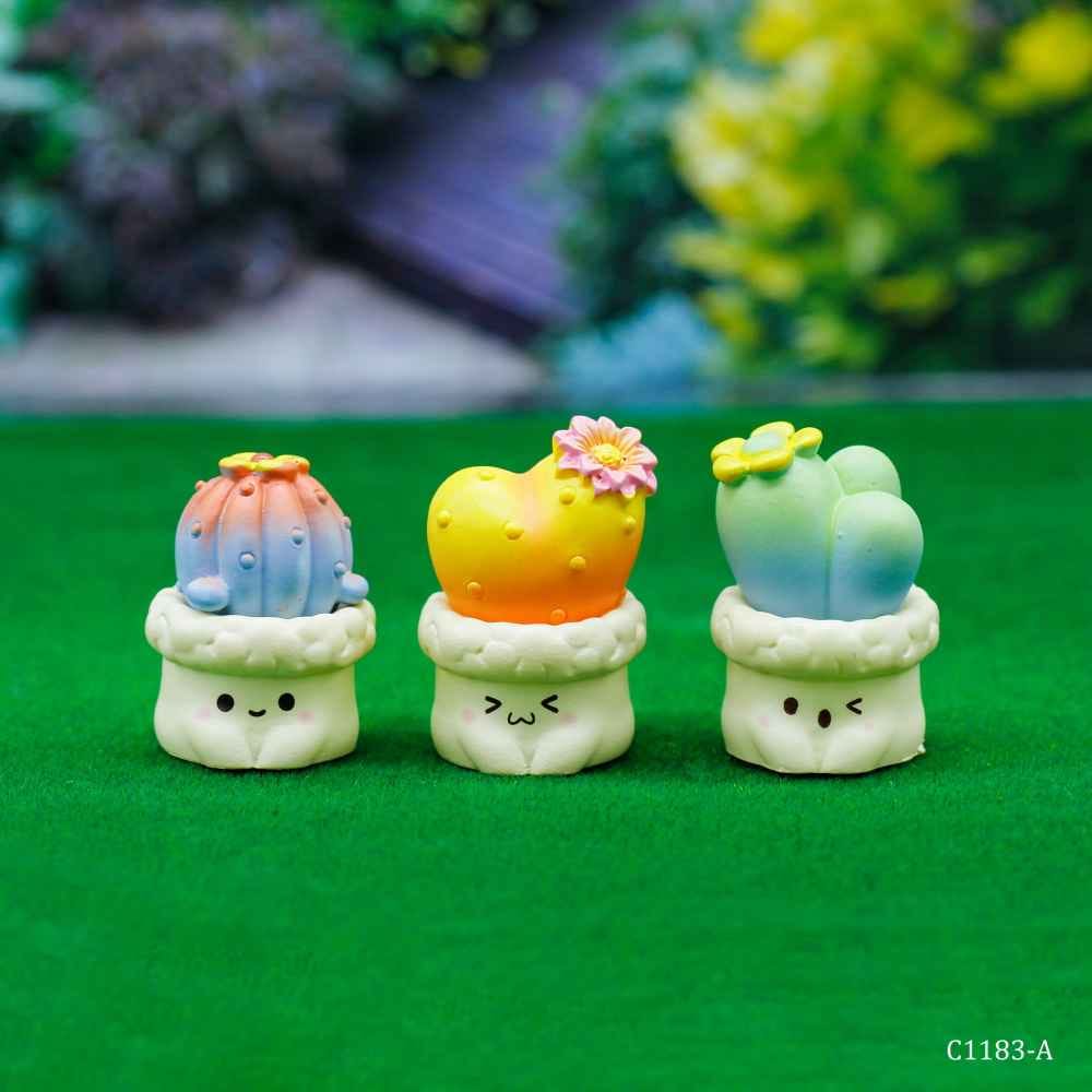 Miniature Model Cactus Plant Pack of 3 Pcs C1299-1/3/5 C1183-A