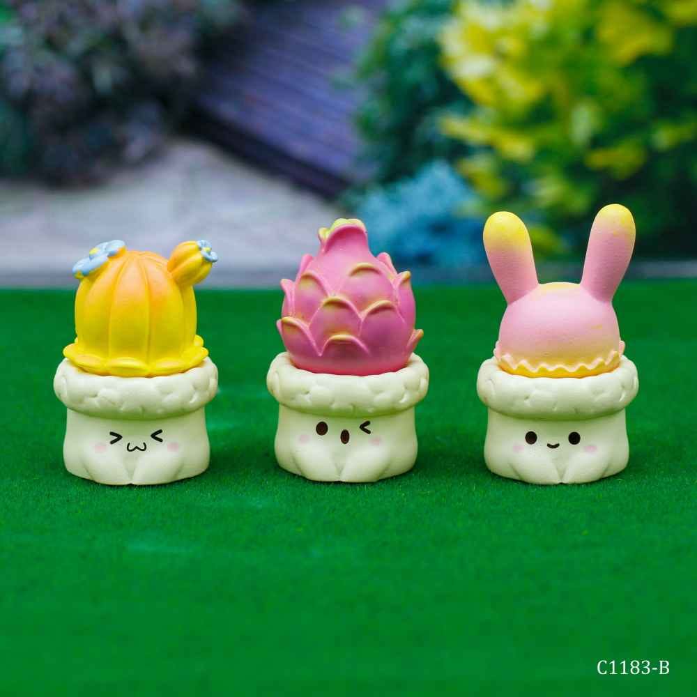 Miniature Model Cactus Plant Set 3 Pcs C1299-7/9/11 C1183-B
