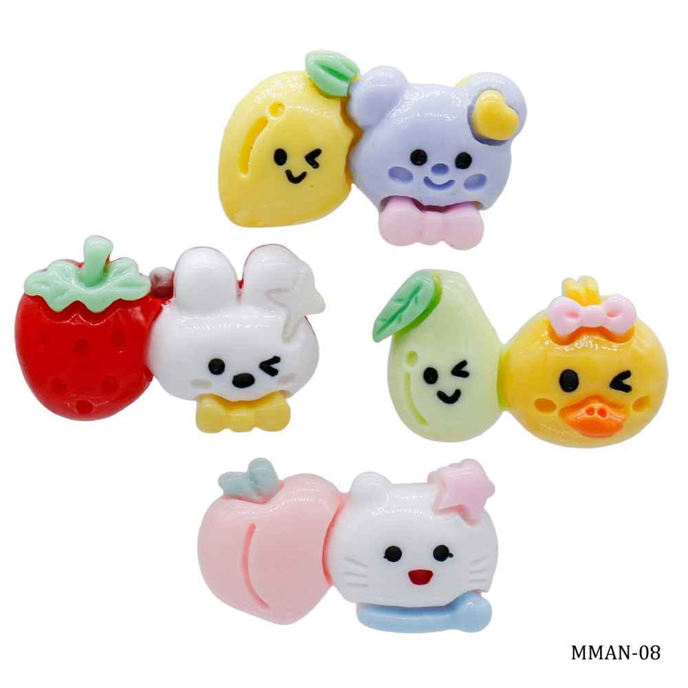 Miniature Model Cartoon Fruit Set of 5 Pcs Mix Colour MMAN-08