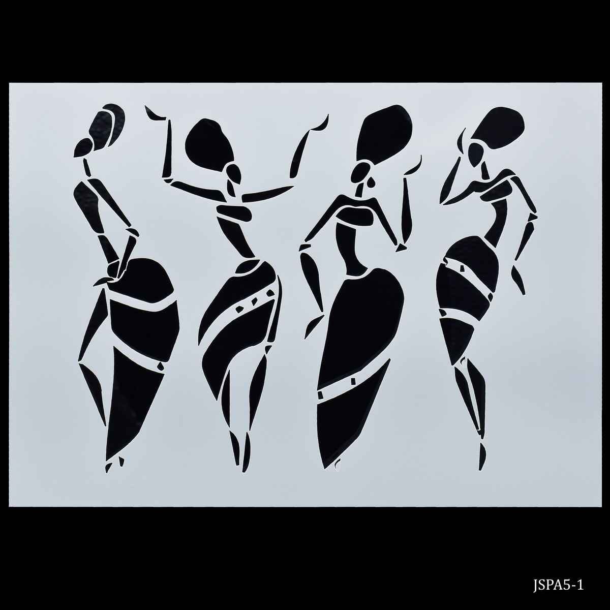 Crafts African Tribes Drawing A5 Stencil Plastic 1 Piece JSPA5-1