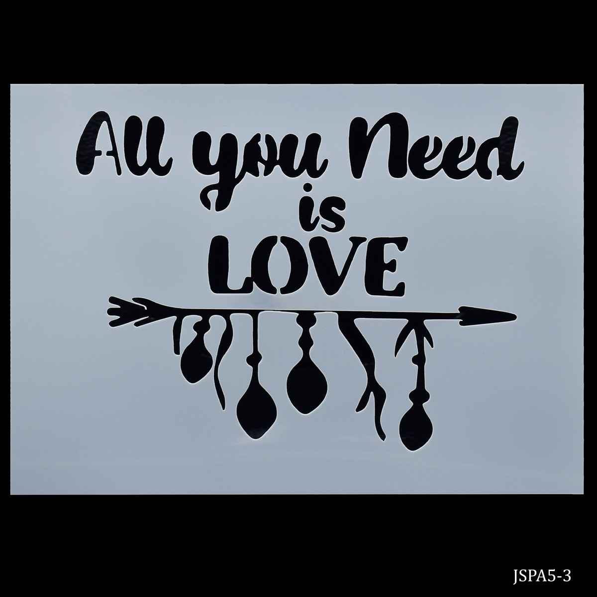 Crafts All You Need Is Love Drawing A5 Stencil Plastic 1 Piece JSPA5-3