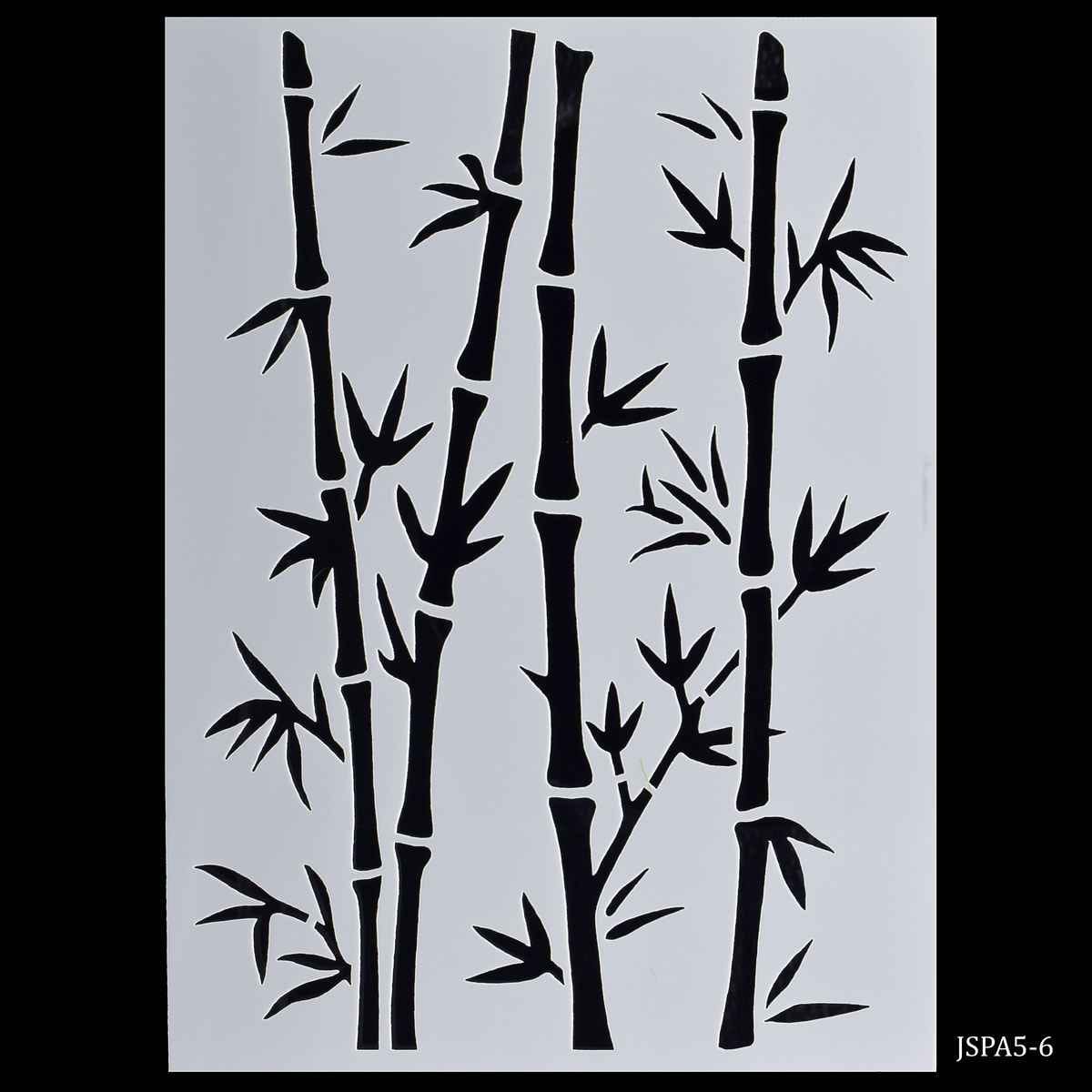 Crafts Bamboos Drawing A5 Stencil Plastic 1 Piece JSPA5-6