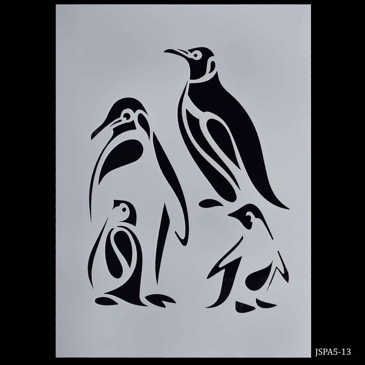 Crafts Penguin Design Drawing A5 Stencil Plastic 1 Piece JSPA5-13