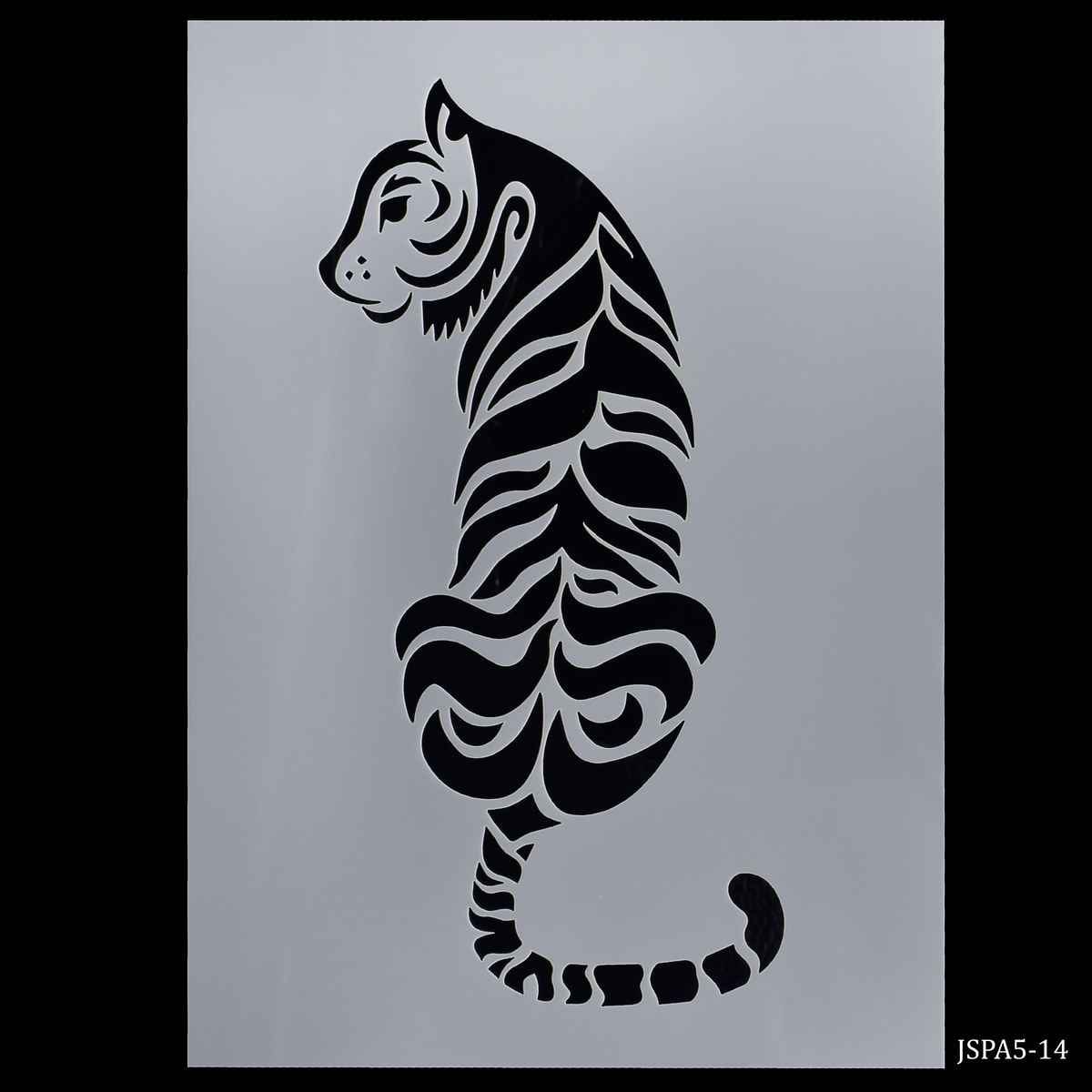 Crafts Tiger Design Drawing A5 Stencil Plastic 1 Piece JSPA5-14