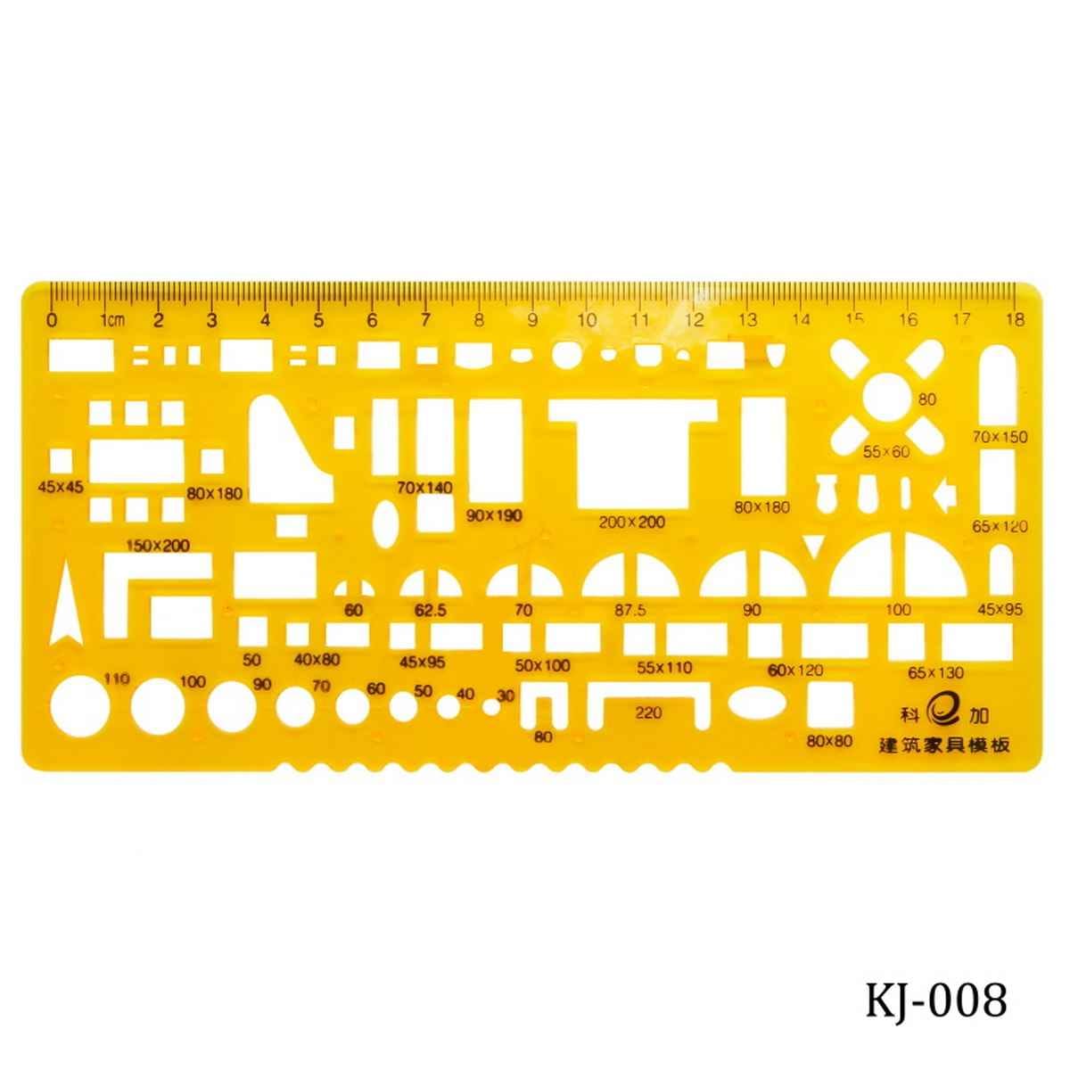 Technical Drawing Scale Stencil Furniture Plot Building Template KJ-008