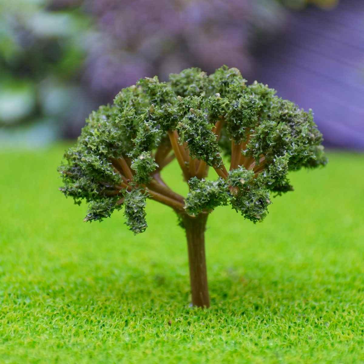 Miniature Artificial Tree Spreading Shape Green Colour Size 4 CM Long 1 Pieces Set for Architectural firms, Students and Model Makers TL-40GN