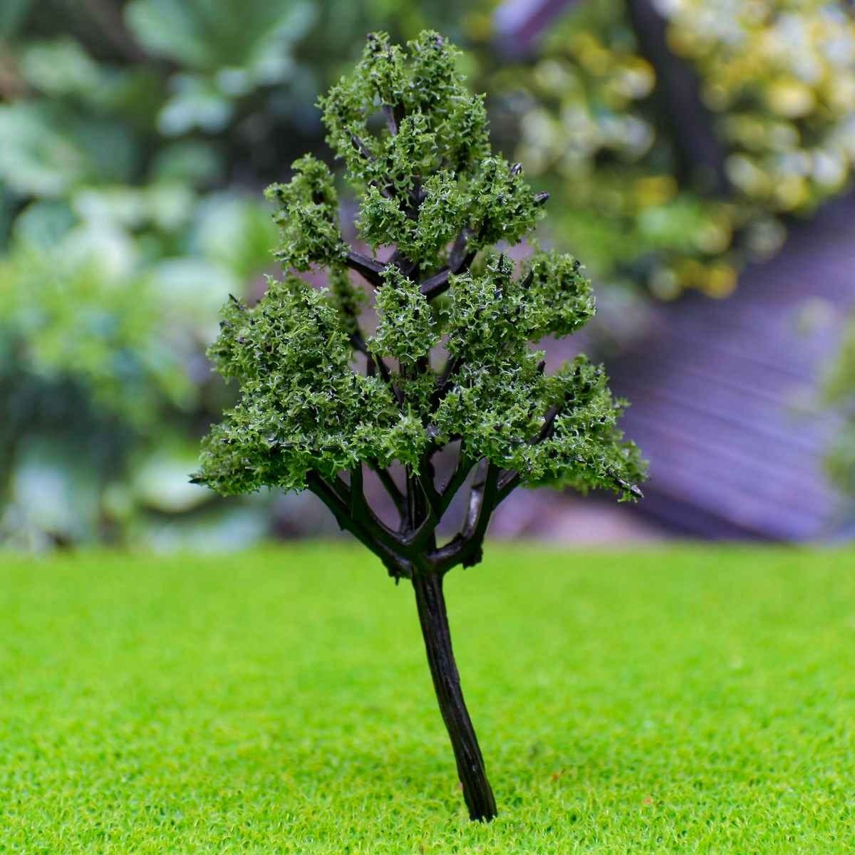 Miniature Artificial Tree Spreading Shape Green Colour Size 10 CM Long 1 Pieces Set for Architectural firms, Students and Model Makers U-120GN