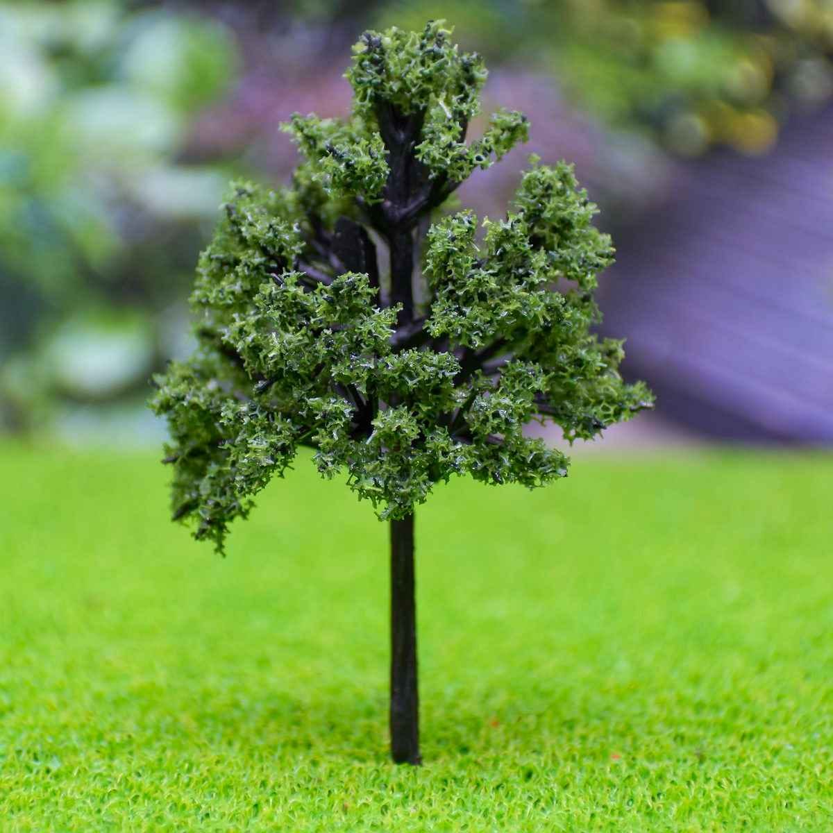 Miniature Artificial Tree Spreading Shape Green Colour Size 7 CM Long 1 Pieces Set for Architectural firms, Students and Model Makers U-80GN