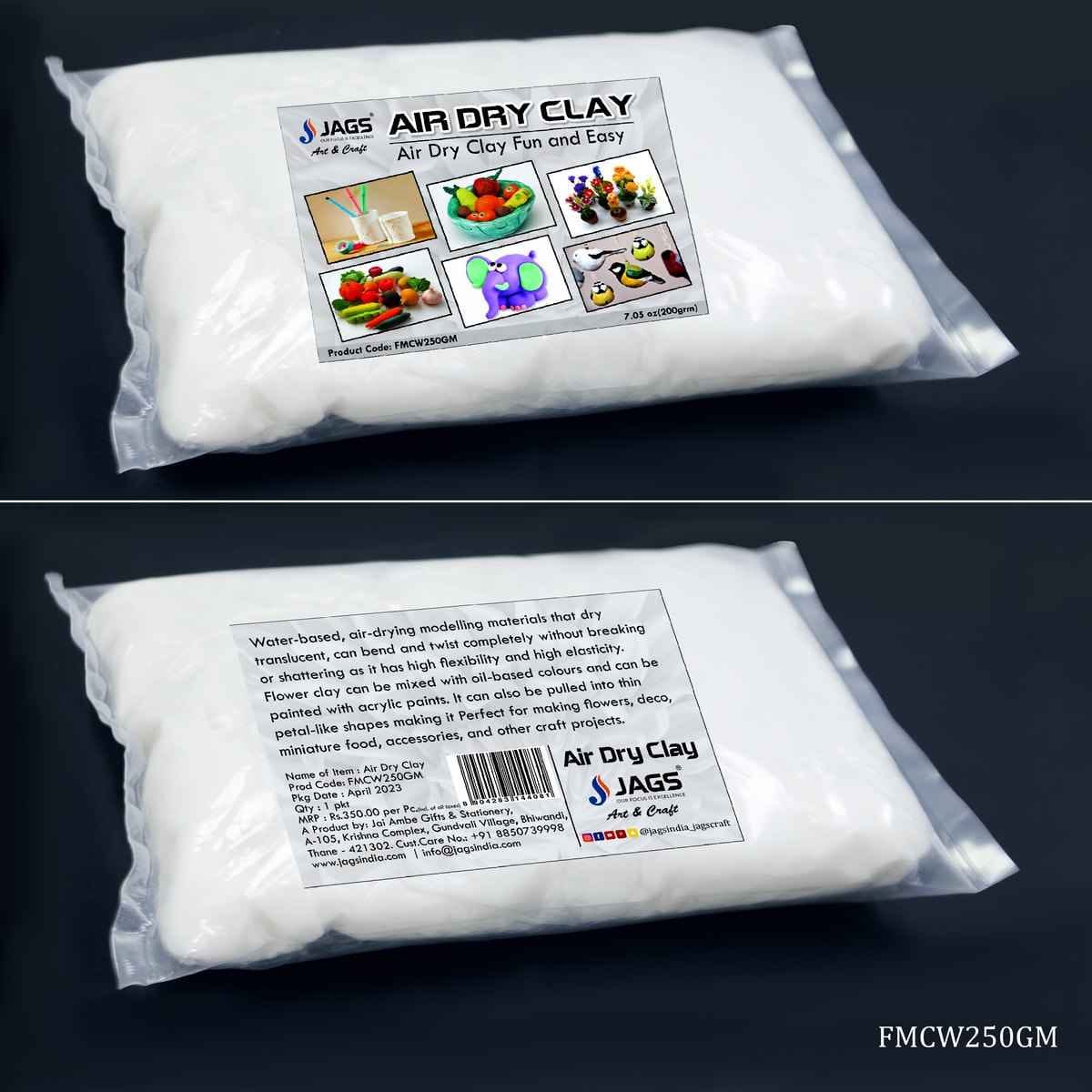 Jags White Clay Air Dry 200 Grams FMCW250GM