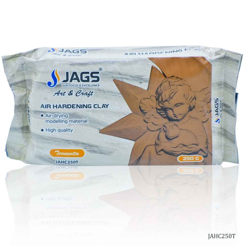 Jags Terracotta Clay Air Hardening 250 Grams JAHC250T