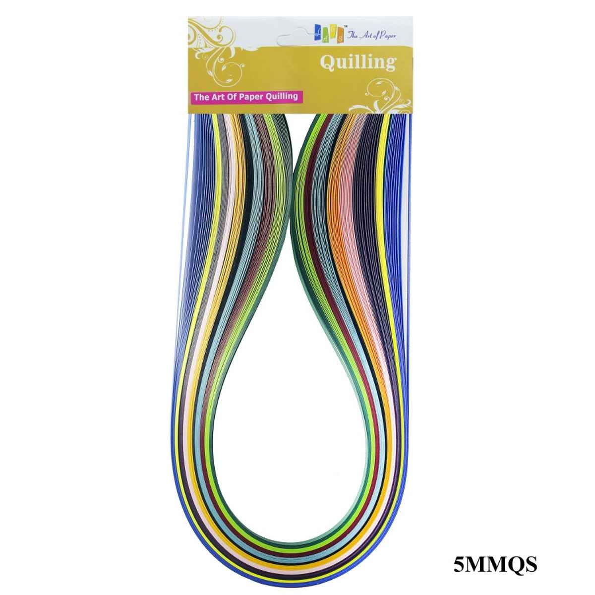 5MM Paper Quilling Strips Multi Colour 100 Strips 5MMQS