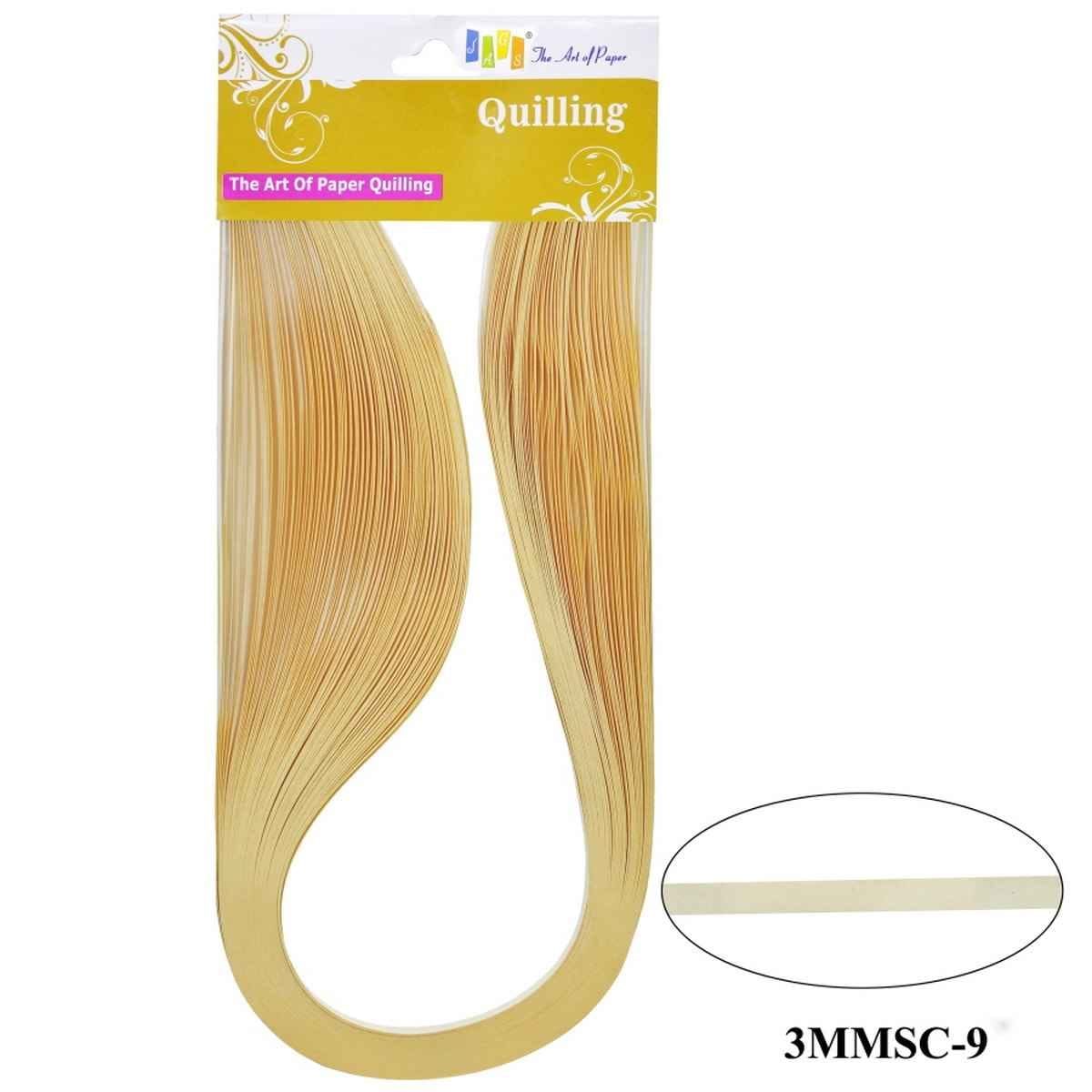 3MM Paper Quilling Strips Golden Colour 100 Strips 3MMSC-09