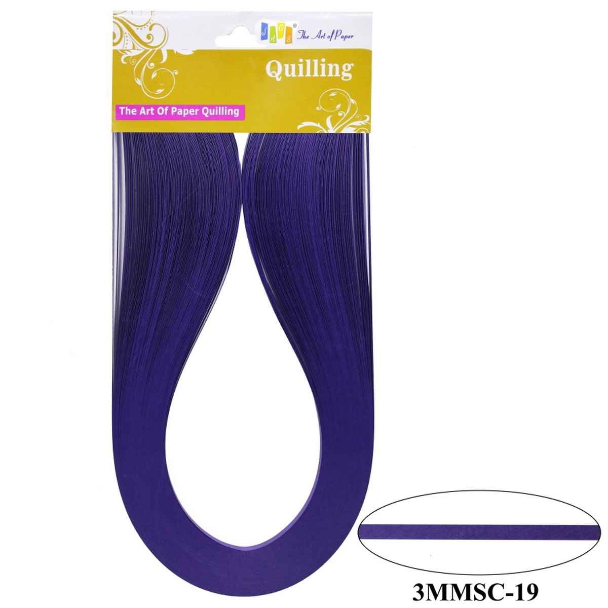 3MM Paper Quilling Strips Purple Colour 100 Strips 3MMSC-19