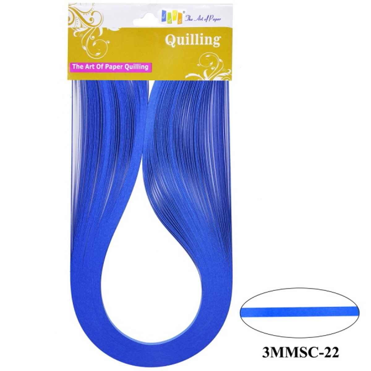 3MM Paper Quilling Strips Blue Colour 100 Strips 3MMSC-22