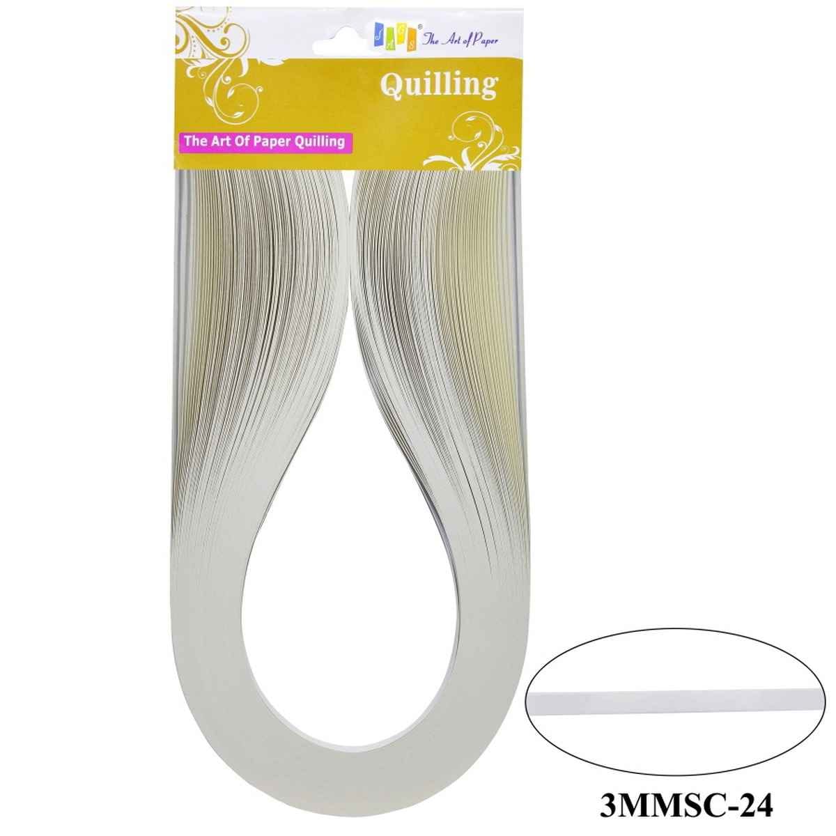 3MM Paper Quilling Strips Off White Colour 100 Strips 3MMSC-24