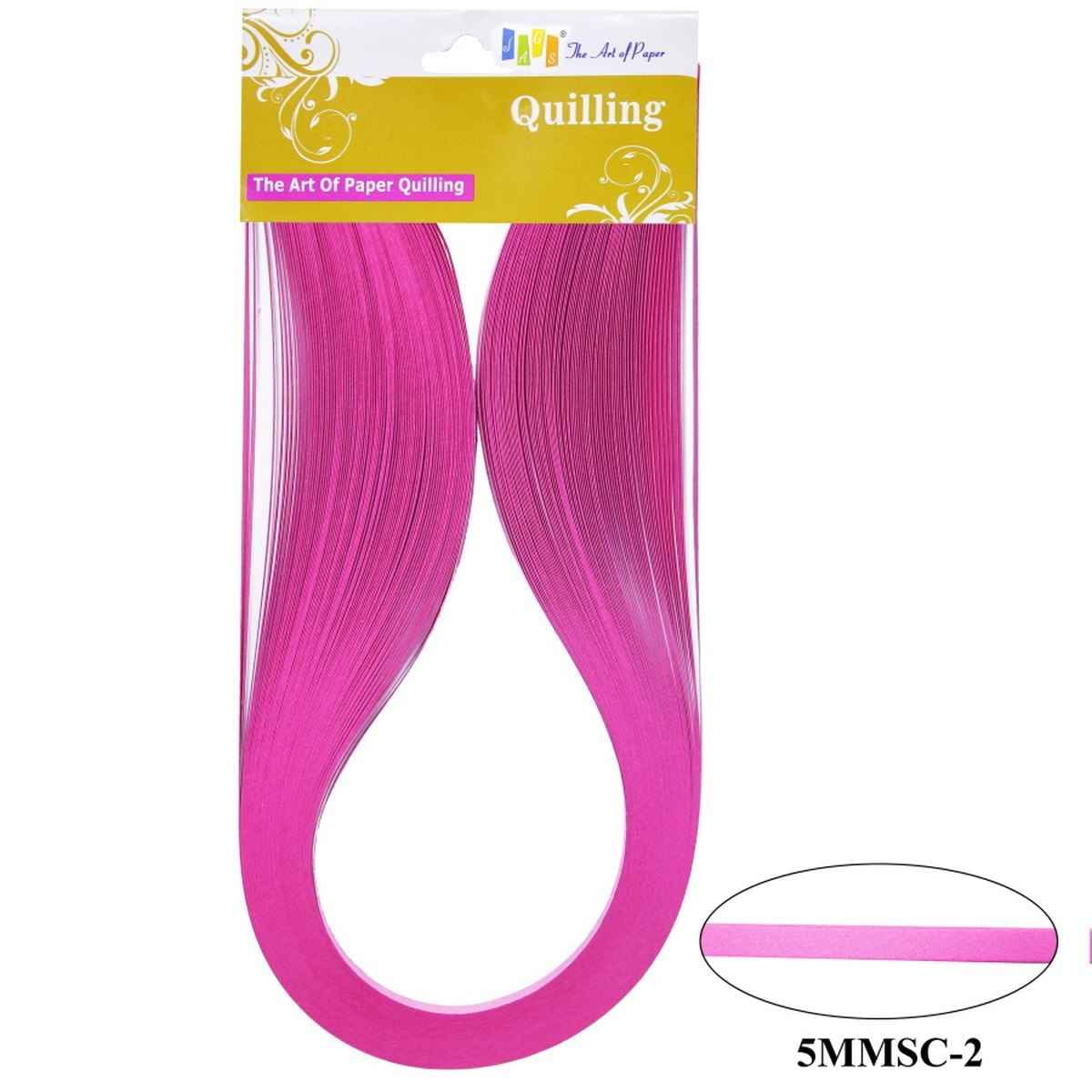 5MM Paper Quilling Strips Rani Pink Colour 100 Strips 5MMSC-02