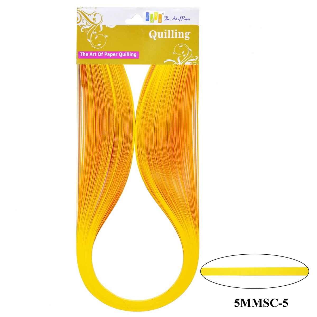 5MM Paper Quilling Strips Mango Yellow Colour 100 Strips 5MMSC-05