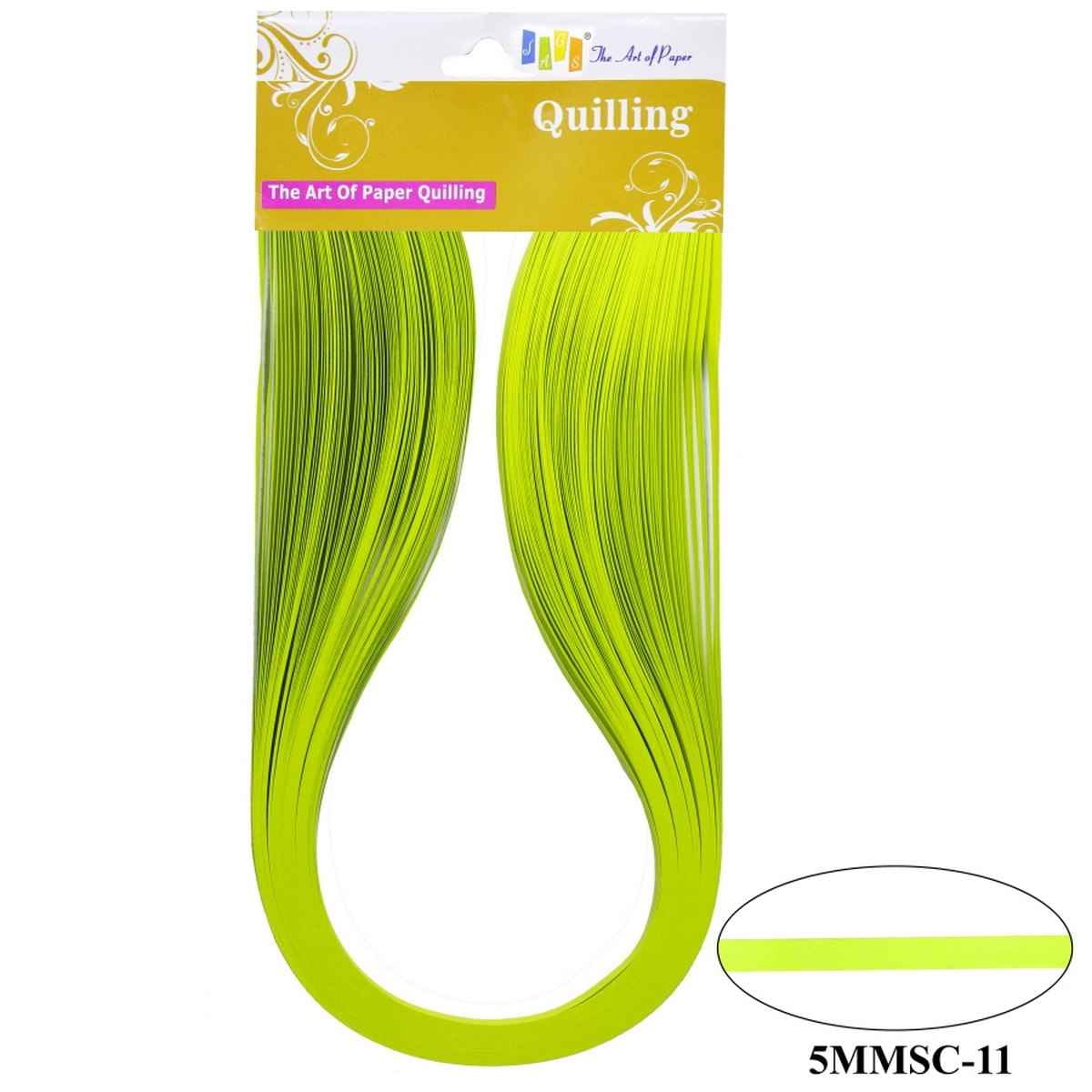 5MM Paper Quilling Strips Fluorescent Yellow Colour 100 Strips 5MMSC-11