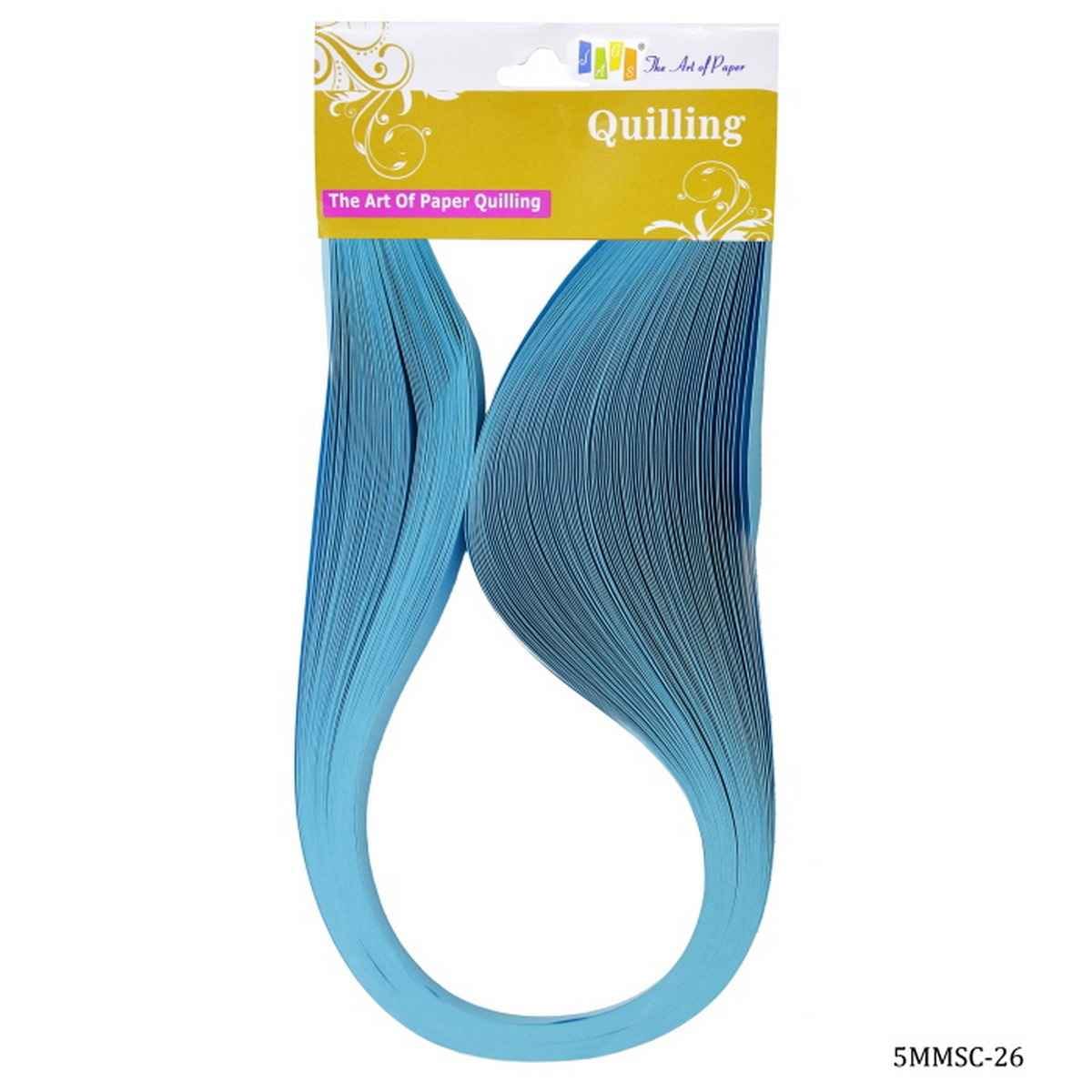 5MM Paper Quilling Strips Fluorescent Blue Colour 100 Strips 5MMSC-26