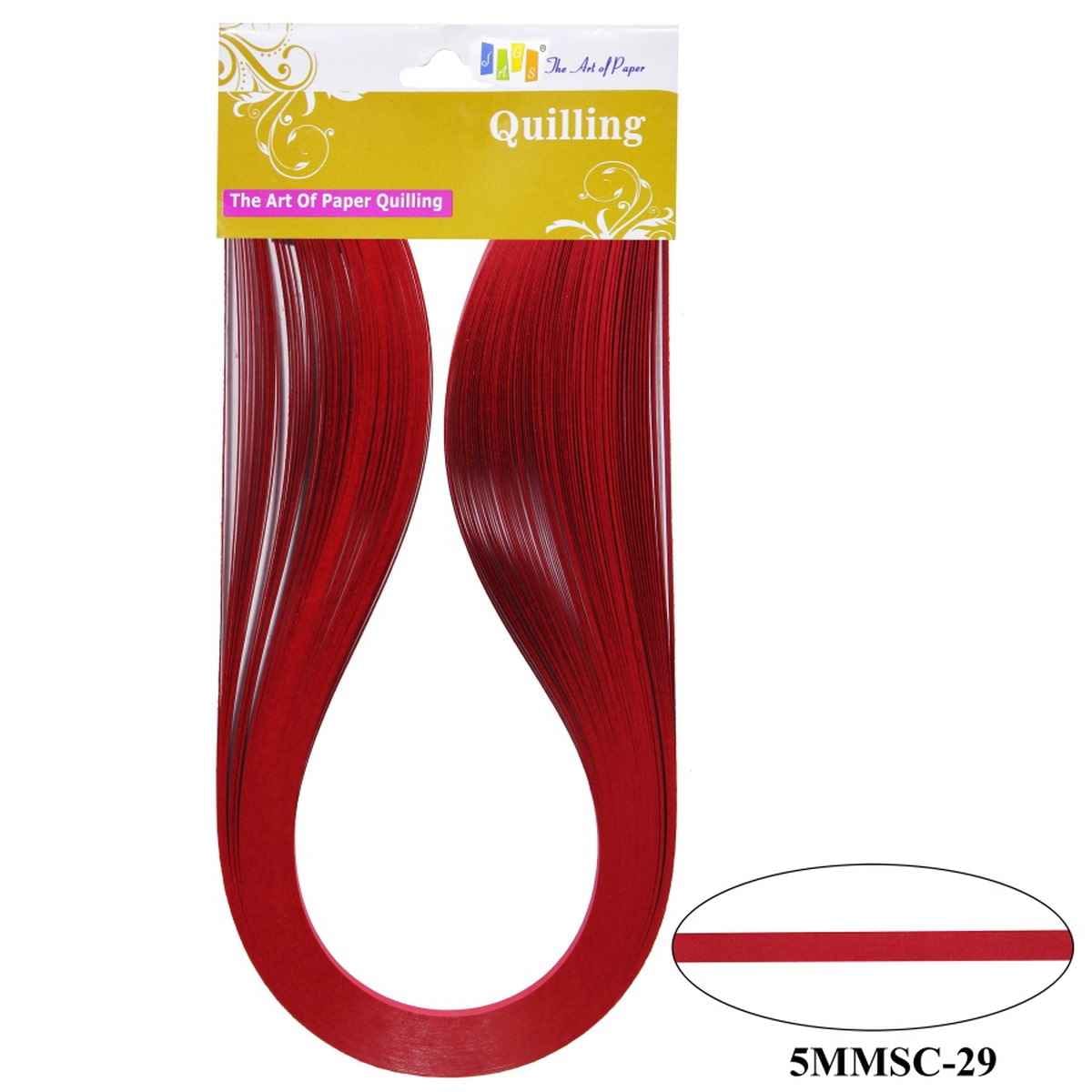 5MM Paper Quilling Strips Red Colour 100 Strips 5MMSC-29