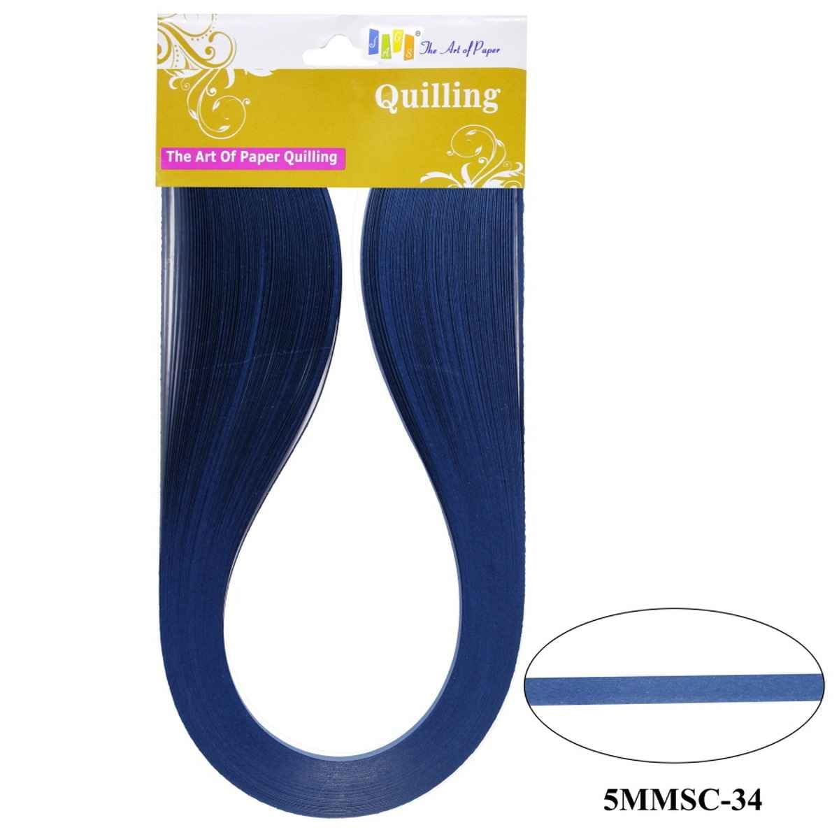 5MM Paper Quilling Strips Navy Blue Colour 100 Strips 5MMSC-34