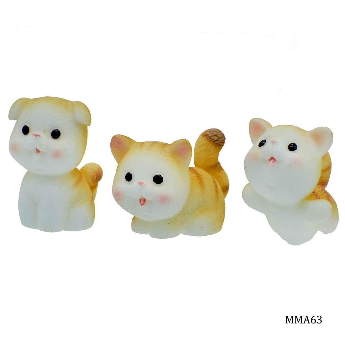 Miniature Model Cat Brown Pack of 3 Pcs (C0134-123) MMA63