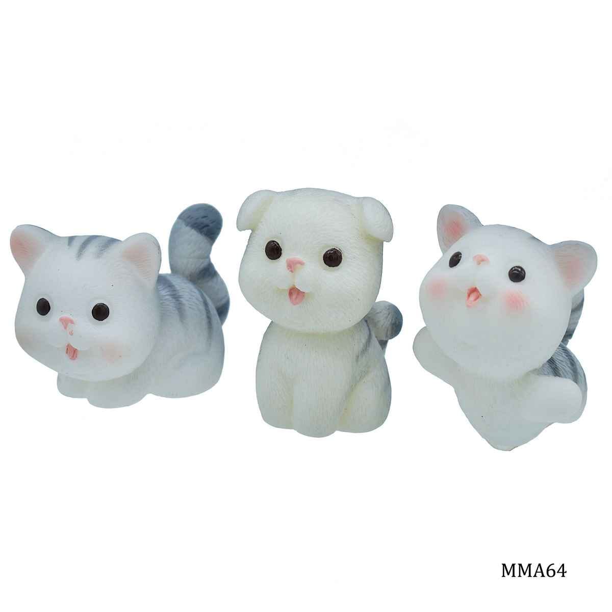 Miniature Model Cat Grey Pack of 3 Pcs (C0216-456) MMA64