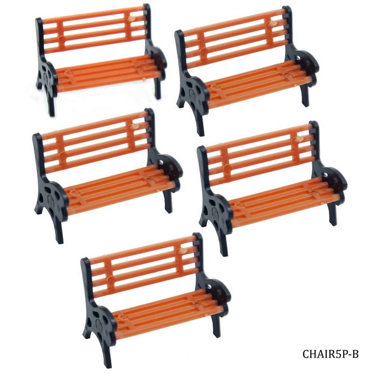 Miniature Model Chair Long Medium Pack of 5 pcs, Size: 2x1.5x1.5 Cm (C0542-2) CHAIR5P-B