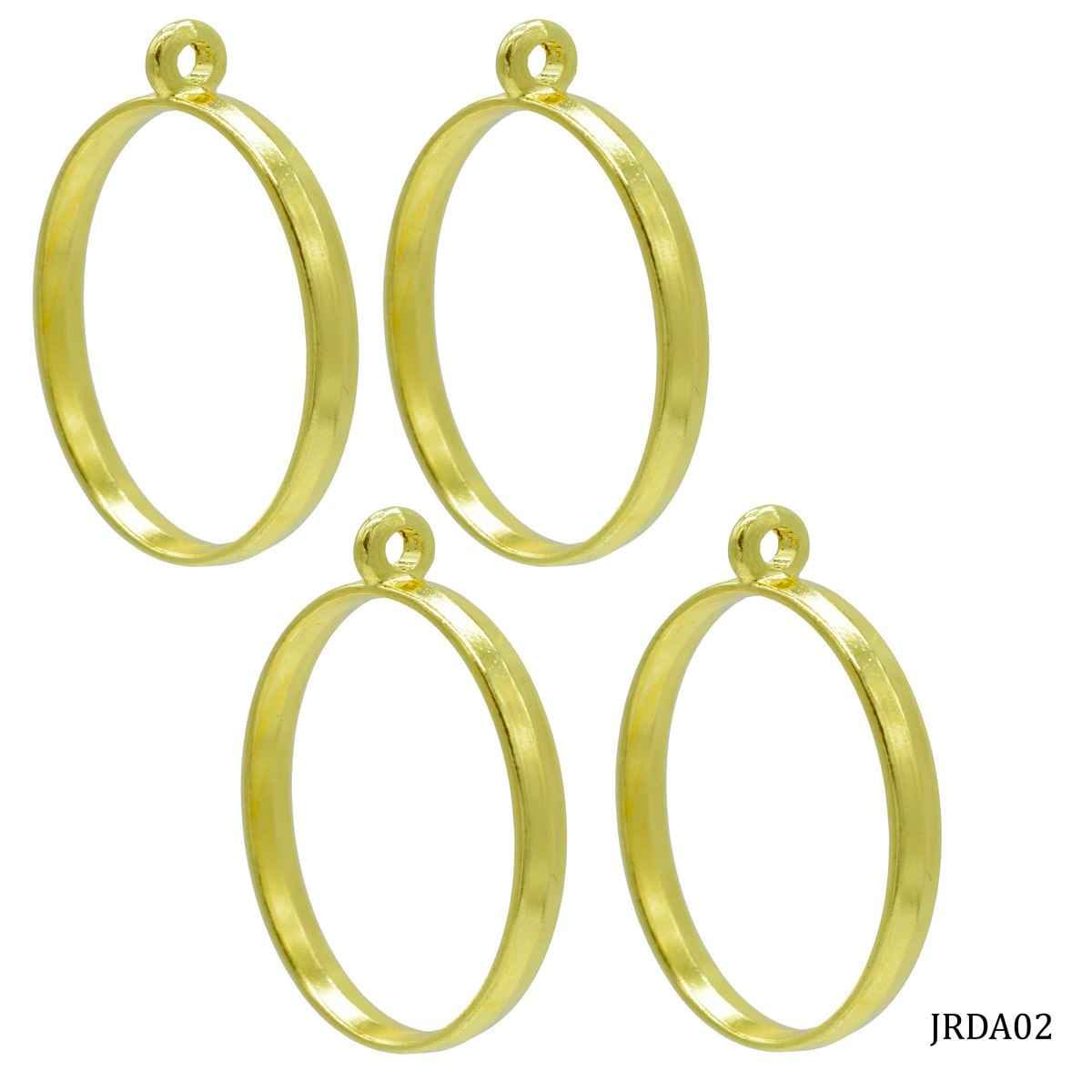 Diy Metal Bezels Pendant For Resin Art Oval Shape Golden Colour 4 Piece Set JRDA02