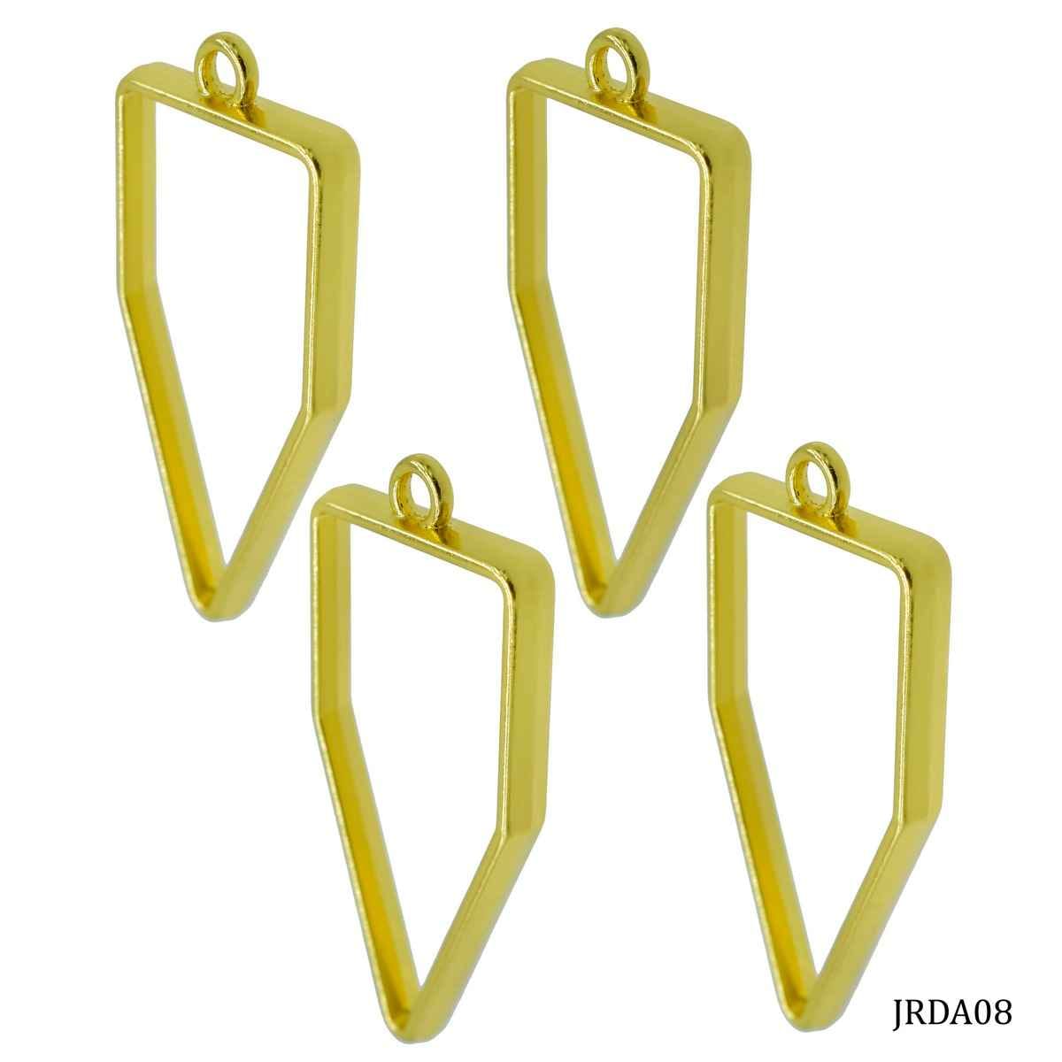 Diy Metal Bezels Pendant For Resin Art Pencil Shape Golden Colour 4 Piece Set JRDA08