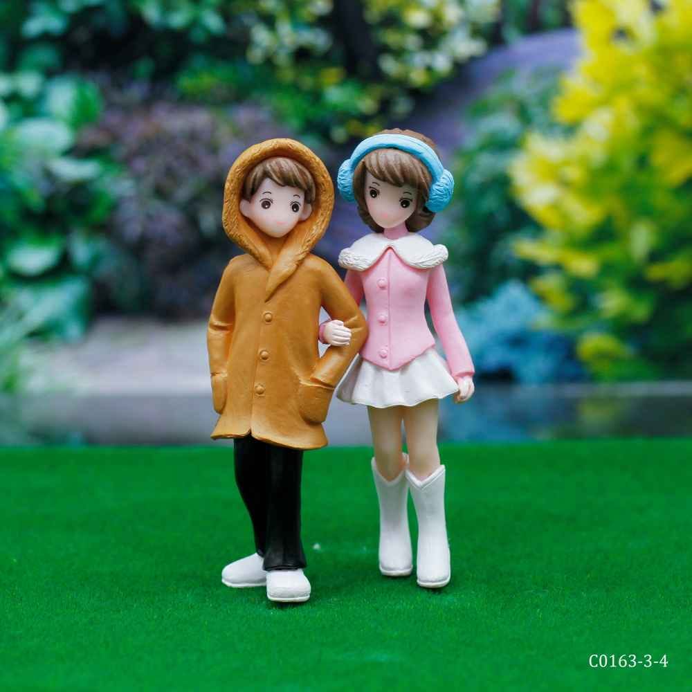 Miniature Model Couple Set Orange & Pink C0163-1/2 C0163-3-4