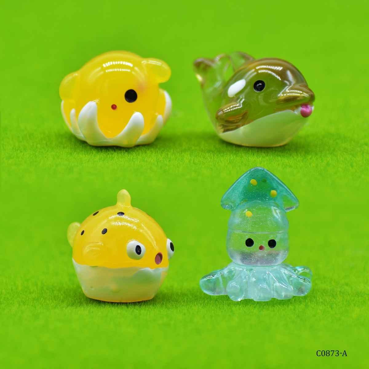Miniature Model Dolphin Sea Set of 4 Pcs (C0873-3/4/7/8) C0873-A