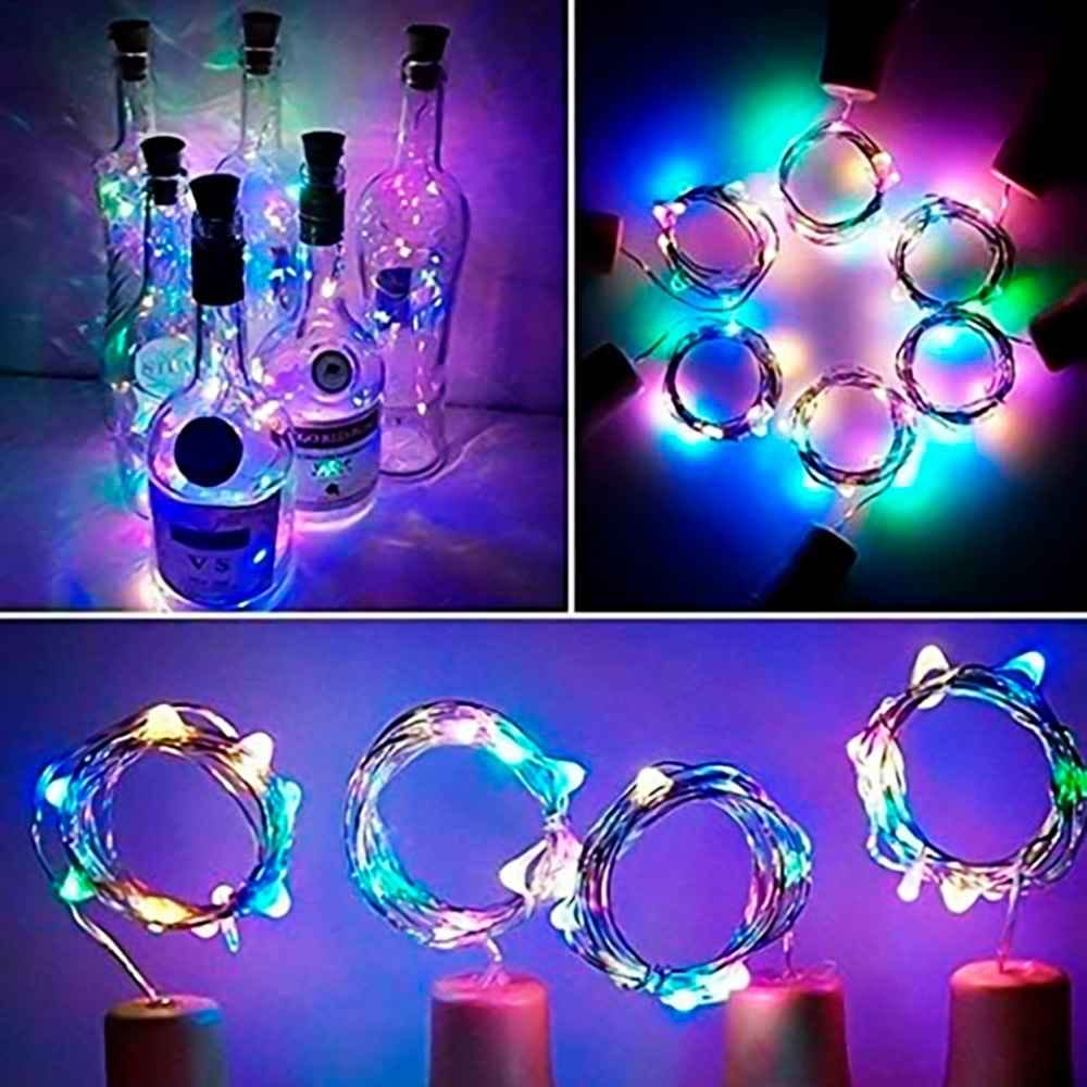 LED Cork Fairy Lights 1.5 Meter Decorative Festive Multi Colour Battery Operated RM-E0593