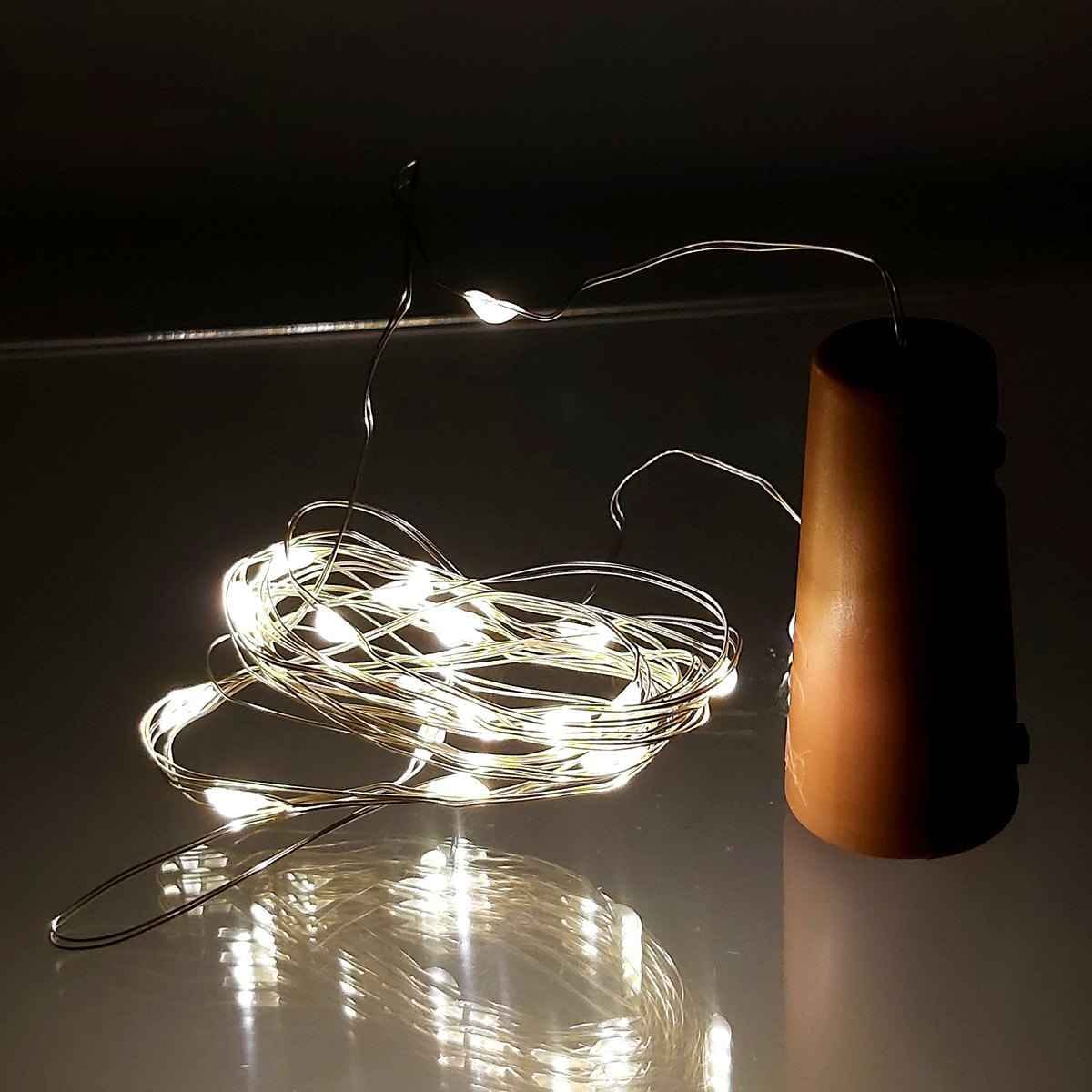 LED Cork Fairy 1.5 Meter Warm Festive Decorative Lights Battery Operated RM-E0593