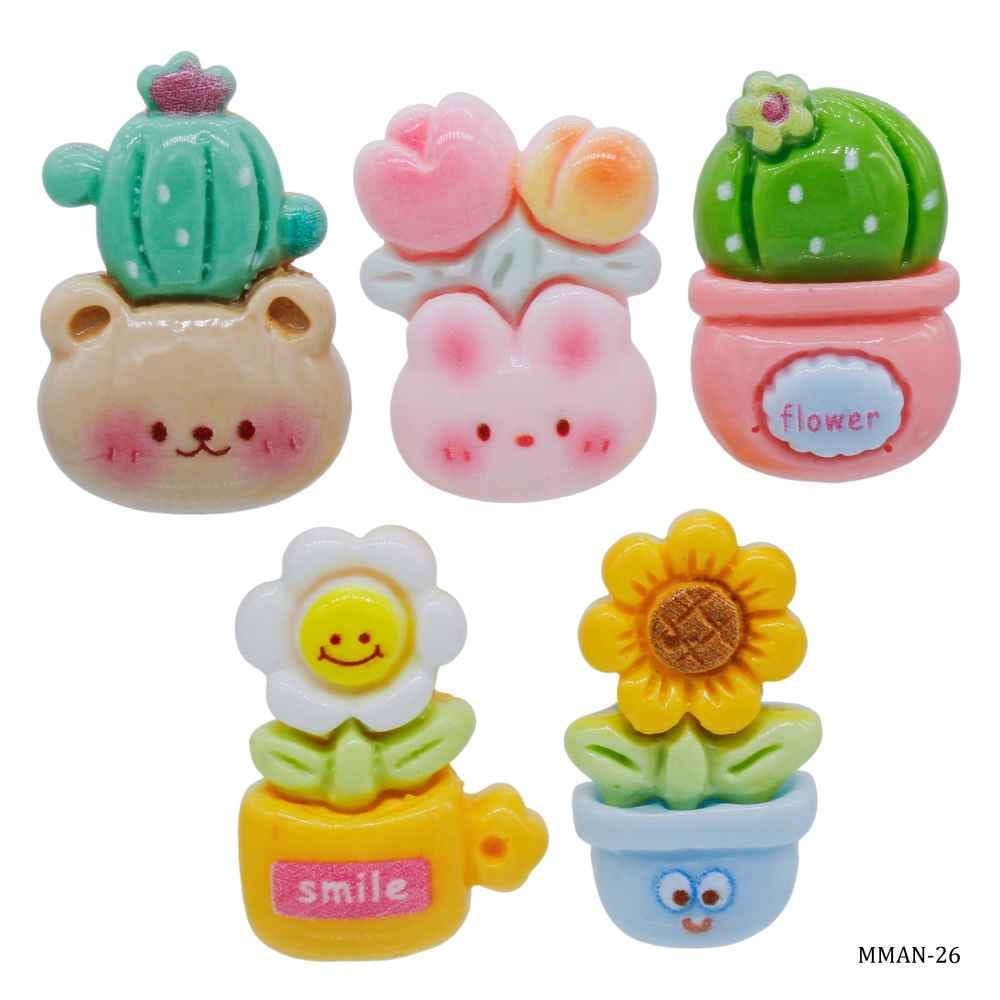 Miniature Model Flower Pack of 5 Pcs Mix Colour MMAN-26