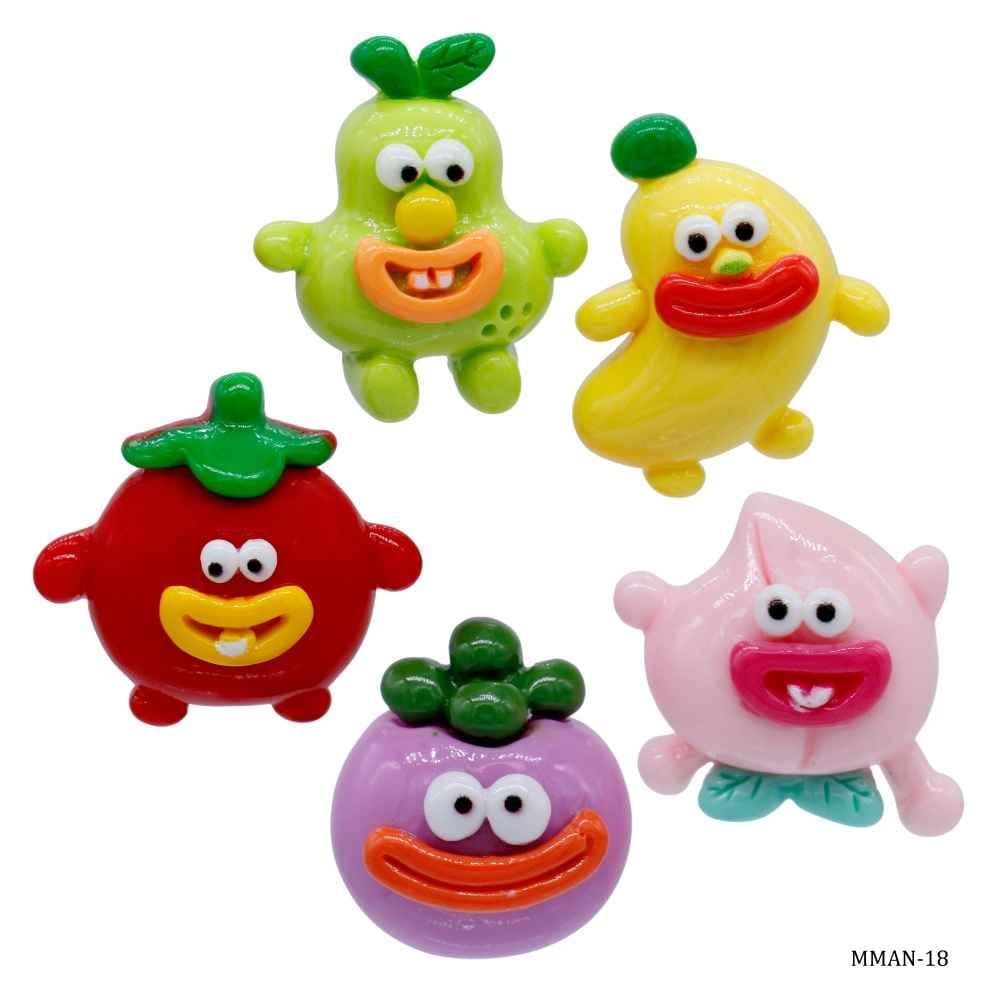 Miniature Model Fruit (1) Pack of 5Pcs Mix Colour MMAN-18