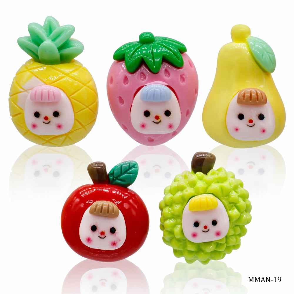 Miniature Model Fruit (2) Pack of 5 Pcs Mix Colour MMAN-19