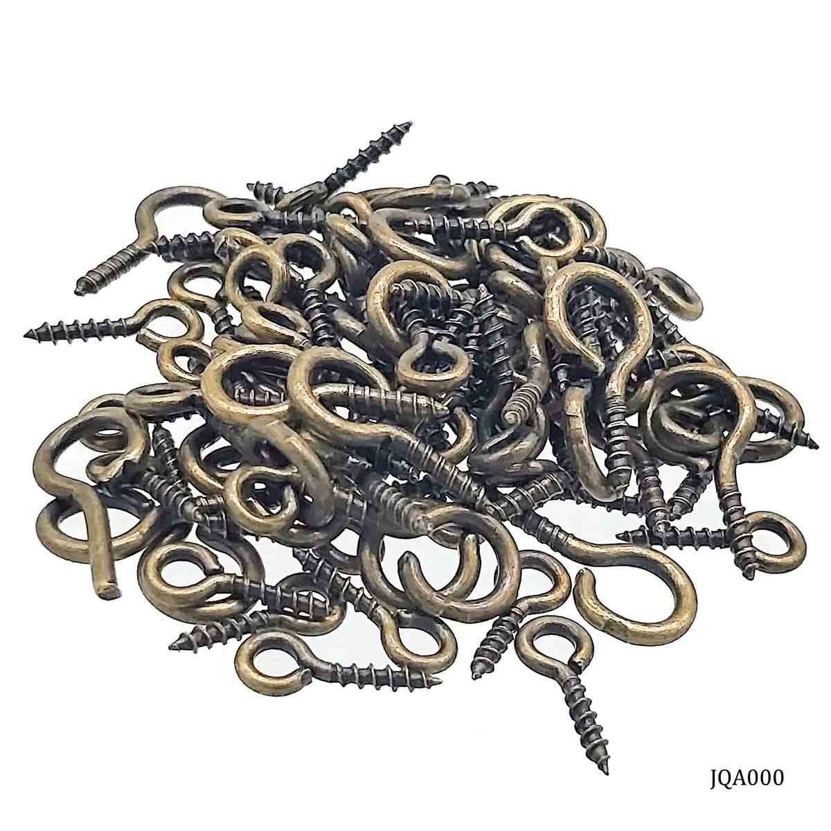 Jewellery Screw Q-Hooks 13mm 10 GRAM Antique 1 Box JQA000