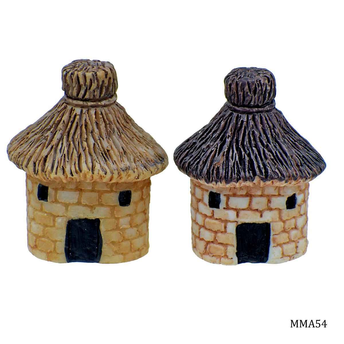 Miniature Model Garden House Pack of 2 Pcs, Size: 2.2x2.2x3.5 cm C0624-13/14 MMA54