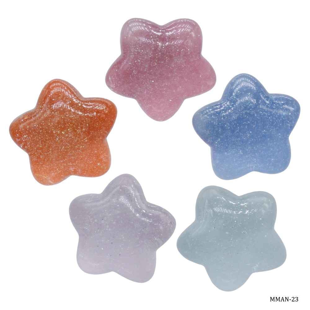 Miniature Model Glitter Star Pack of 5 Pcs Mix Colour MMAN-23